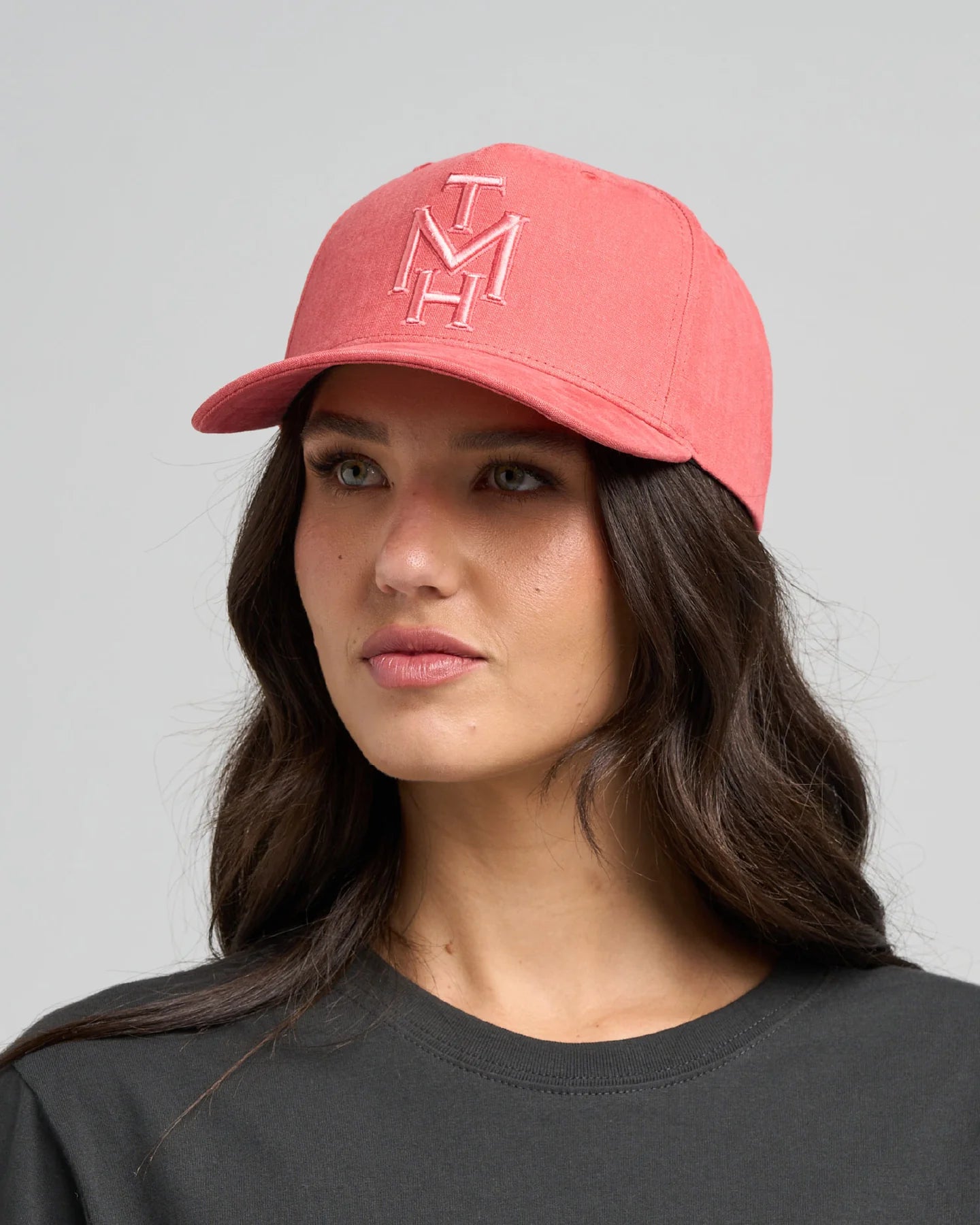 MAD HUEYS NEW HUEYS WOMENS BASEBALL CAP WASHED DUSTY ROSE