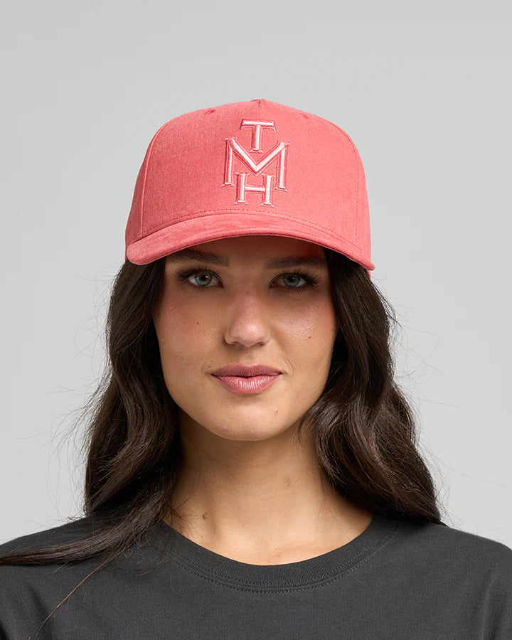 MAD HUEYS NEW HUEYS WOMENS BASEBALL CAP WASHED DUSTY ROSE