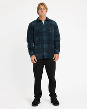 QUIKSILVER NORTH SEA EXPEDITION III LONG SLEEVE SHIRT MIDNIGHT NAVY
