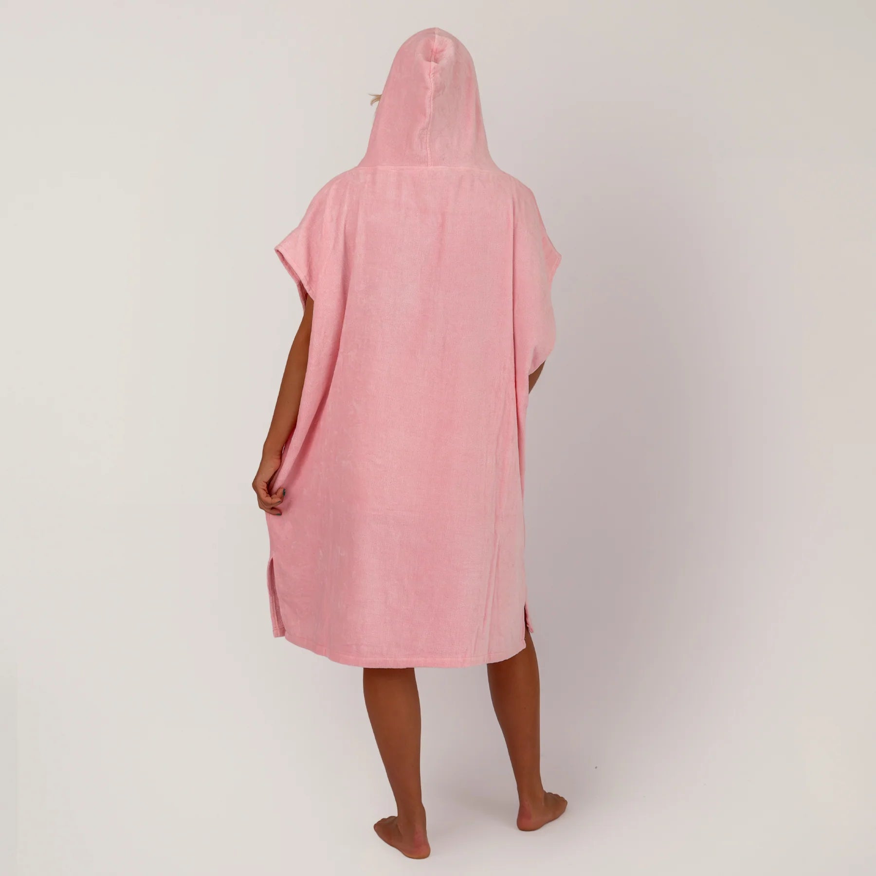 OCEAN & EARTH LADIES HOODED PONCHO – COTTON CANDY