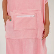 OCEAN & EARTH LADIES HOODED PONCHO – COTTON CANDY