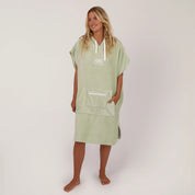 OCEAN & EARTH LADIES HOODED PONCHO – MUTE MINT