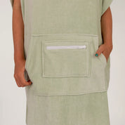 OCEAN & EARTH LADIES HOODED PONCHO – MUTE MINT