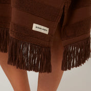 OCEAN & EARTH LADIES LAYZ HOODED PONCHO – COCOA