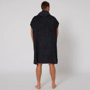 OCEAN & EARTH MENS SURF ESSENTIAL HOODED PONCHO – DULL BLACK