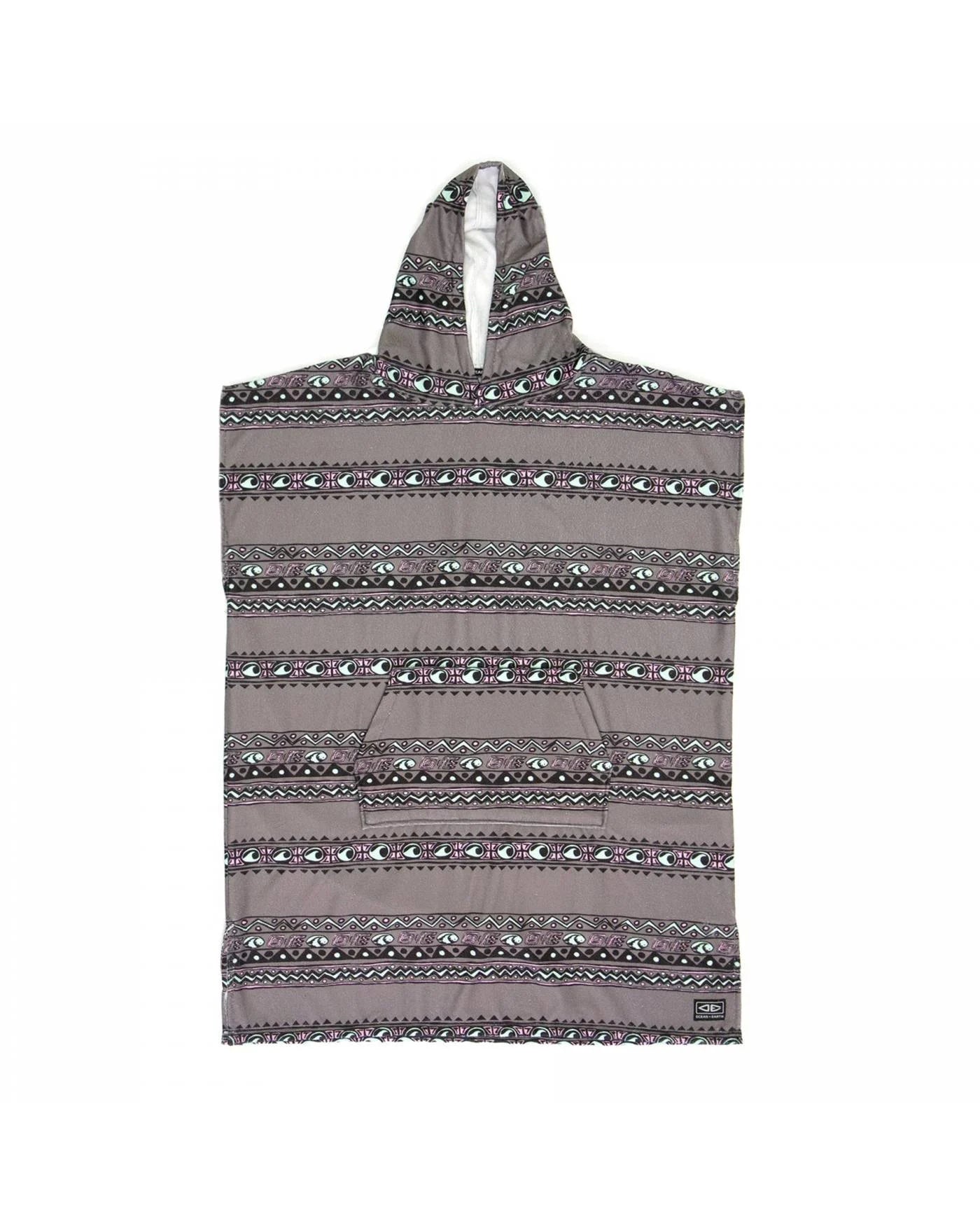 OCEAN & EARTH TODDLERS DIGITAL HOODED PONCHO – CHARCOAL