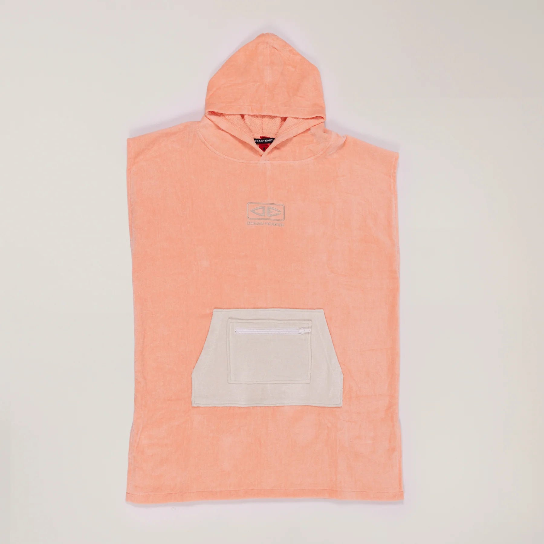 OCEAN & EARTH YOUTH HOODED PONCHO – SEASHELL PINK