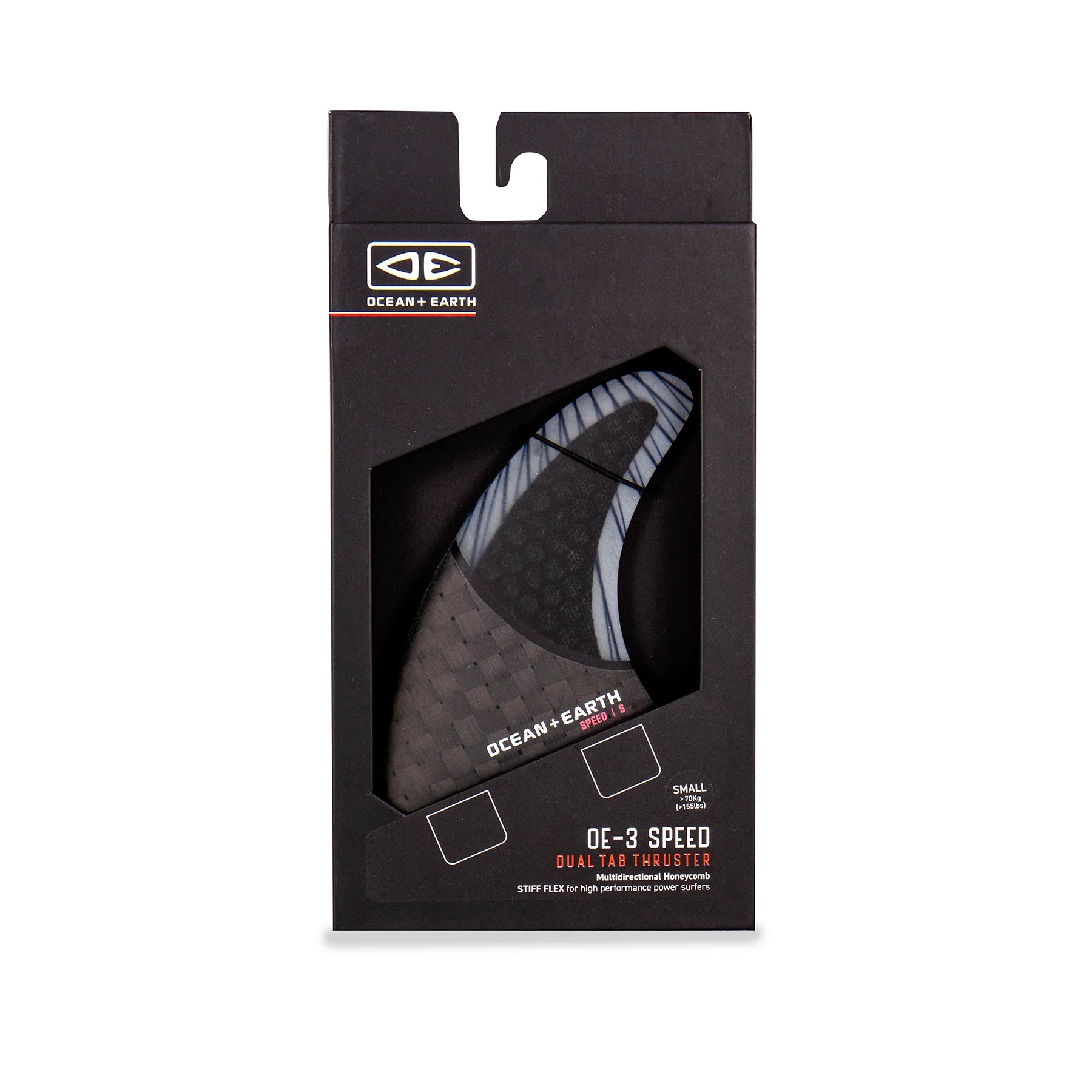 OCEAN & EARTH OE3 SPEED THRUSTER DUAL TAB FINS BLACK