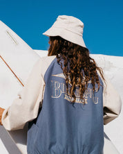 BILLABONG OG BURLEIGH WOMENS CORDUROY BOMBER JACKET STONE BLUE SURF JACKET