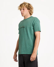 RVCA OLDE RVCA MENS T SHIRT GRASS GREEN SURF SKATE LOGO TEE