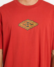 BILLABONG OTIS DIAMOND MENS GRAPHIC T SHIRT RED DIRT SURF TEE