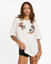 BILLABONG OTIS ESTUARY WOMENS GRAPHIC T SHIRT SALT CRYSTAL SURF TEE
