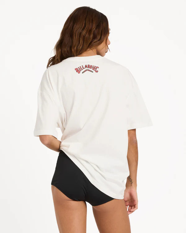 BILLABONG OTIS ESTUARY WOMENS GRAPHIC T SHIRT SALT CRYSTAL SURF TEE