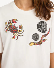 BILLABONG OTIS ESTUARY WOMENS GRAPHIC T SHIRT SALT CRYSTAL SURF TEE