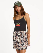 BILLABONG OTIS FLAG WOMENS TANK TOP BLACK GRAPHIC SURF SINGLET
