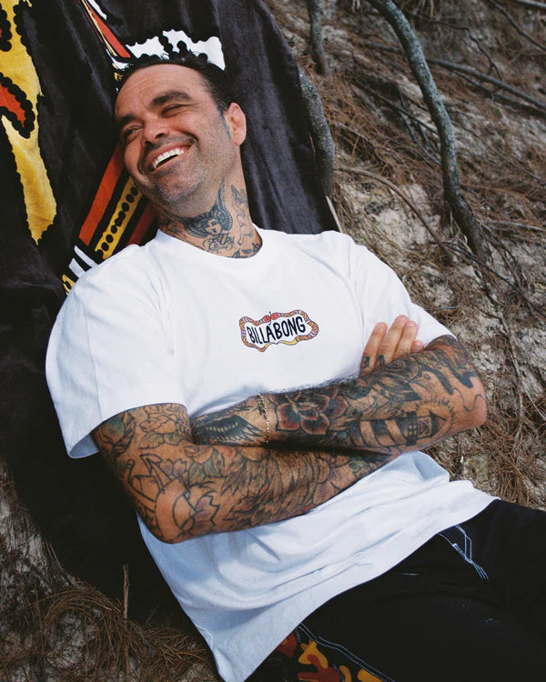 BILLABONG OTIS SNAKE MENS GRAPHIC T SHIRT WHITE SURF TEE