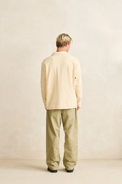 RHYTHM PALMER PANT MENS RELAXED FIT ELASTIC WAIST BEIGE