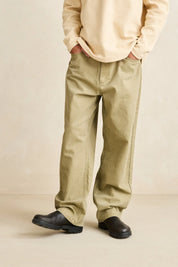 RHYTHM PALMER PANT MENS RELAXED FIT ELASTIC WAIST BEIGE