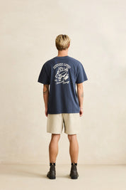 RHYTHM PEACE SUN VINTAGE SS T SHIRT MENS NAVY
