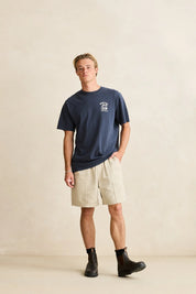 RHYTHM PEACE SUN VINTAGE SS T SHIRT MENS NAVY