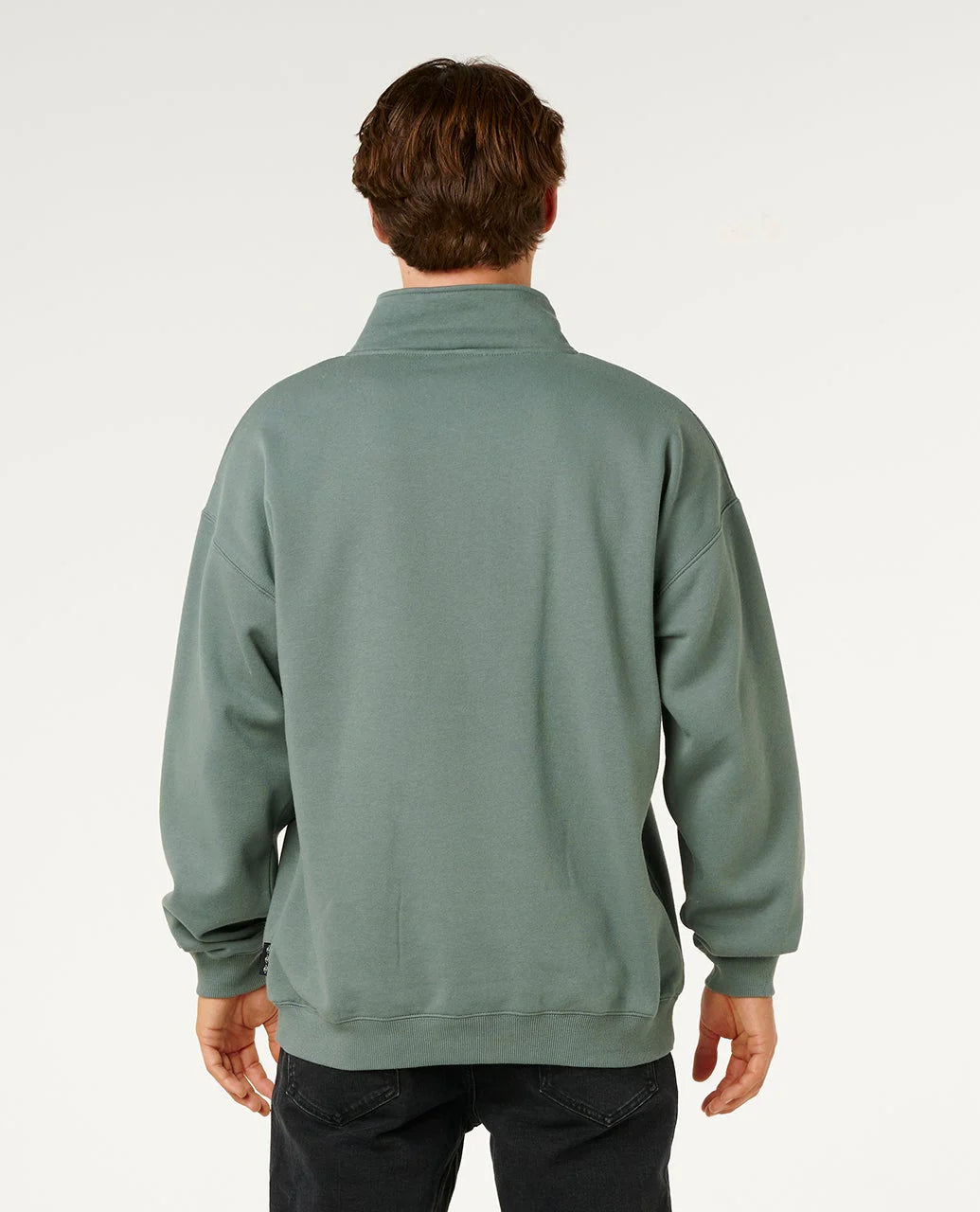 RIP CURL PILL ICON 1/4 ZIP CREW – MOSS