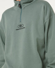 RIP CURL PILL ICON 1/4 ZIP CREW – MOSS
