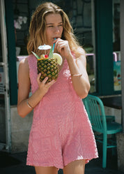 POOLSIDE PARADISO MAI TAI ROMPER – ROSE