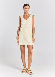 POOLSIDE PARADISO MAI TAI V TUNIC TOWELLING DRESS – PEARL
