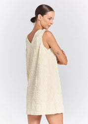 POOLSIDE PARADISO MAI TAI V TUNIC TOWELLING DRESS – PEARL