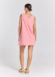 POOLSIDE PARADISO MAI TAI V TUNIC TOWELLING DRESS – ROSE