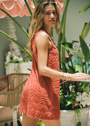 POOLSIDE PARADISO MAI TAI V TUNIC TOWELLING DRESS – SIENNA
