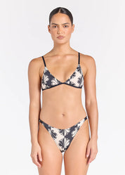 POOLSIDE PARADISO SHELBORNE ALOHA BIKINI BOTTOM - BLACK SAND