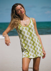 POOLSIDE PARADISO SHELBORNE KNIT SUNDREAMER DRESS – PALM