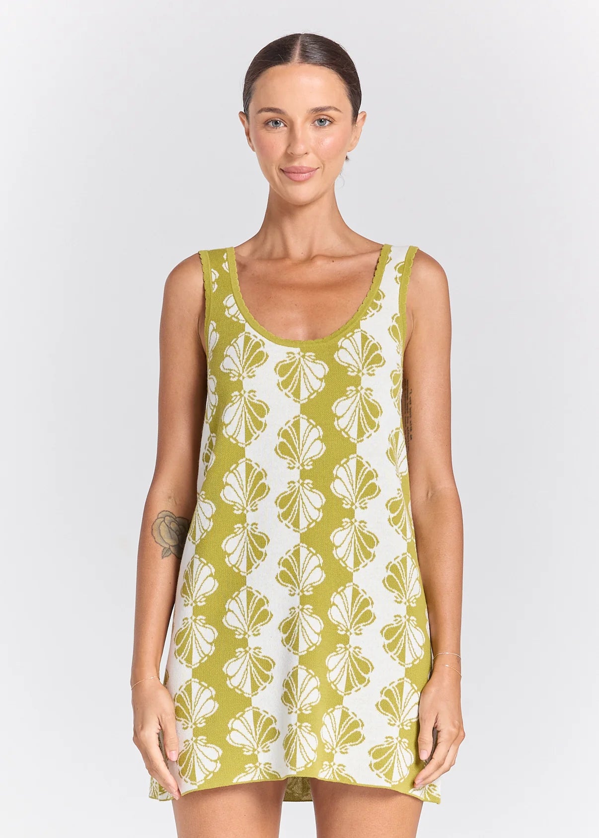POOLSIDE PARADISO SHELBORNE KNIT SUNDREAMER DRESS – PALM