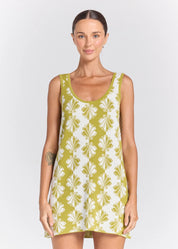 POOLSIDE PARADISO SHELBORNE KNIT SUNDREAMER DRESS – PALM