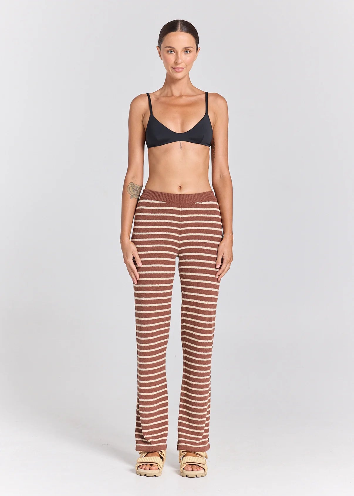 POOLSIDE PARADISO SURFSIDE FLEETWOOD KNIT PANT – COCOA