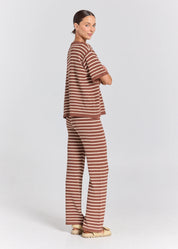 POOLSIDE PARADISO SURFSIDE FLEETWOOD KNIT PANT – COCOA