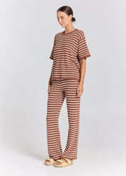 POOLSIDE PARADISO SURFSIDE FLEETWOOD KNIT PANT – COCOA