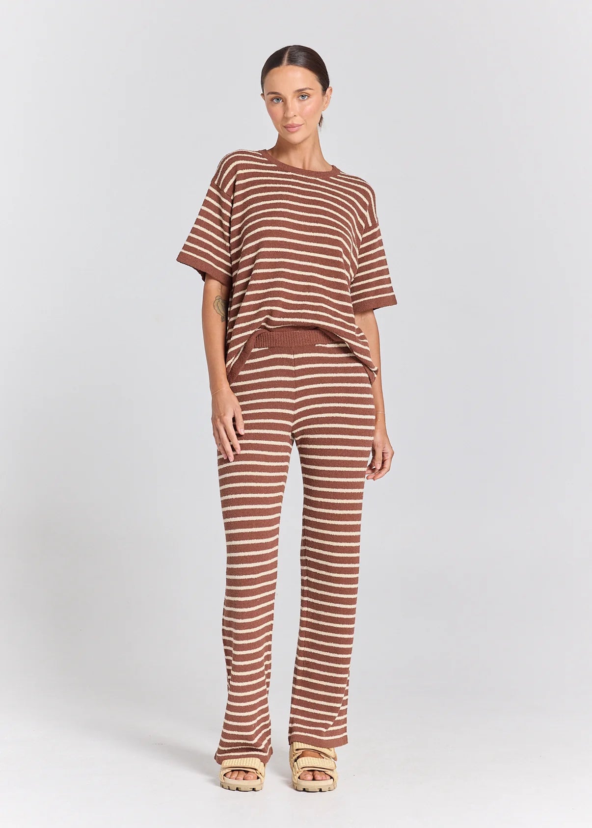 POOLSIDE PARADISO SURFSIDE FLEETWOOD KNIT PANT – COCOA