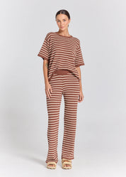 POOLSIDE PARADISO SURFSIDE FLEETWOOD KNIT PANT – COCOA