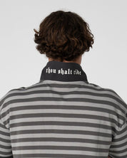 RUSTY POP TOP PANELLED POLO MENS STONE GREY