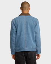 RVCA POST DAYSHIFT DENIM JACKET BLUE COLLAR