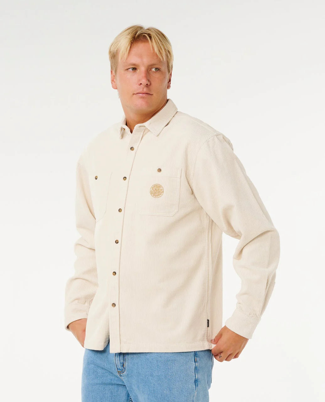 RIP CURL PREMIUM SURF CORD LONG SLEEVE SHIRT SAND DUNE