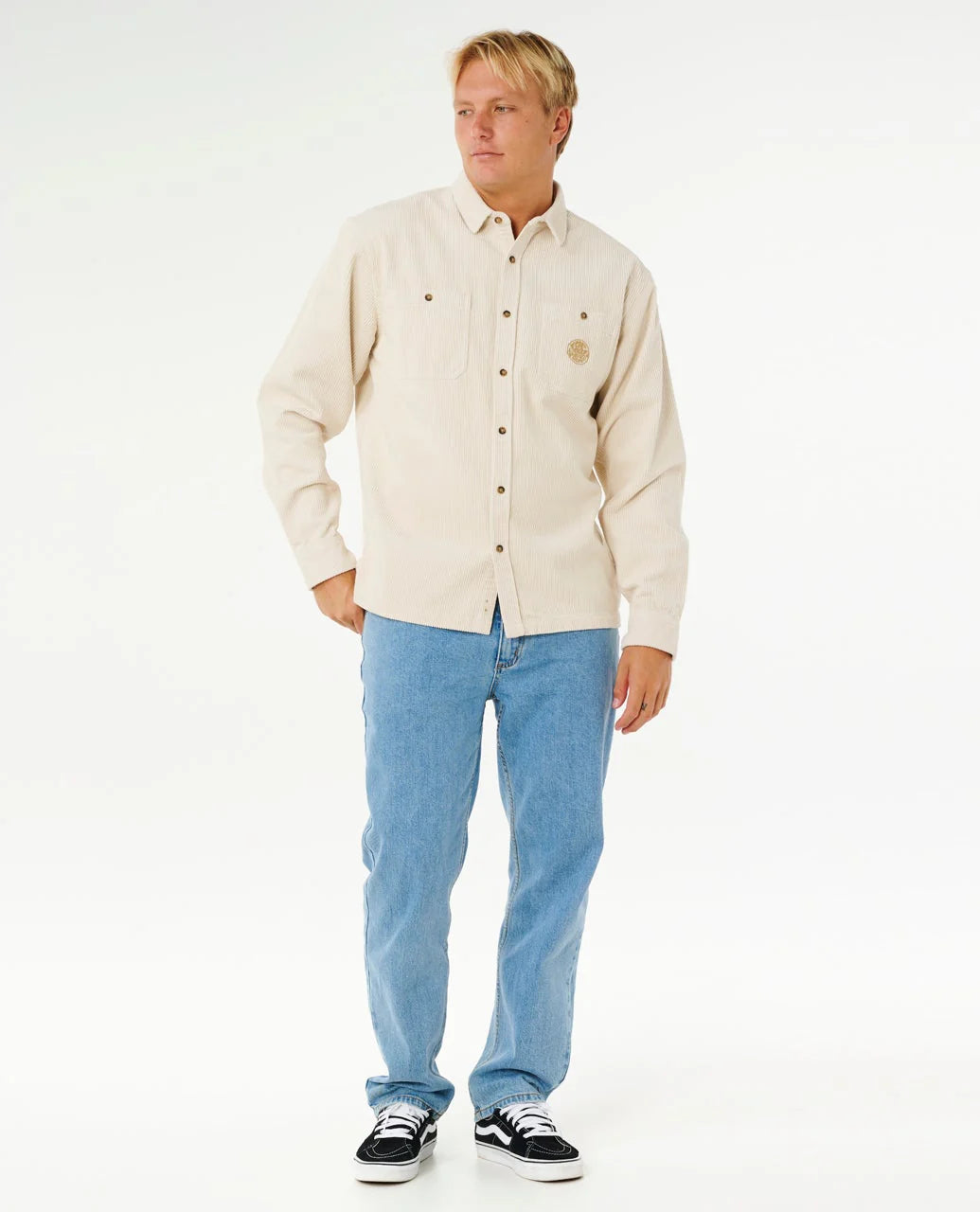 RIP CURL PREMIUM SURF CORD LONG SLEEVE SHIRT SAND DUNE