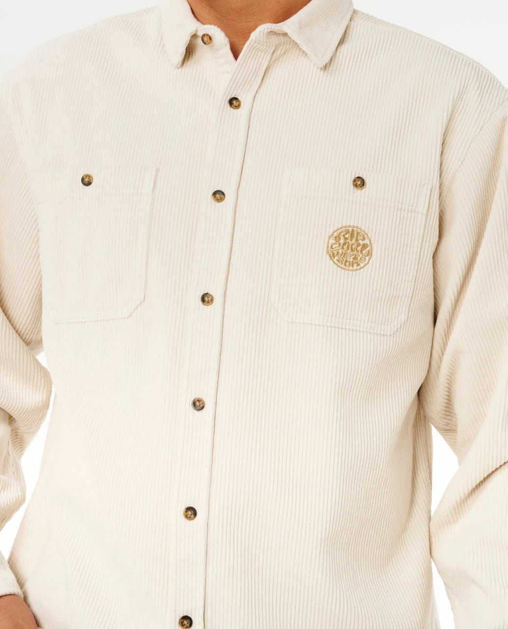 RIP CURL PREMIUM SURF CORD LONG SLEEVE SHIRT SAND DUNE