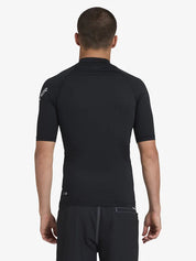 QUIKSILVER ALL TIME RASH VEST – MENS UPF 50+ FITTED SURF RASHIE IN BLACK