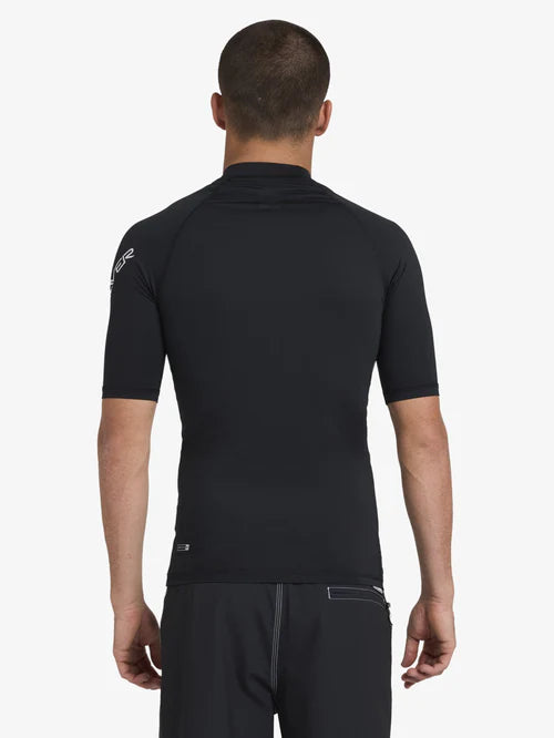 QUIKSILVER ALL TIME RASH VEST – MENS UPF 50+ FITTED SURF RASHIE IN BLACK