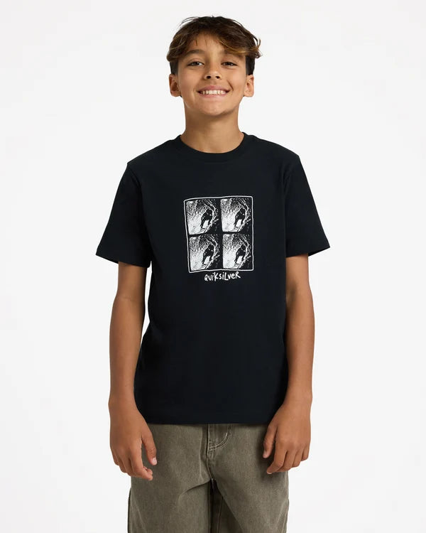 QUIKSILVER BOYS 8-16 GREEN ROOM T-SHIRT – BLACK