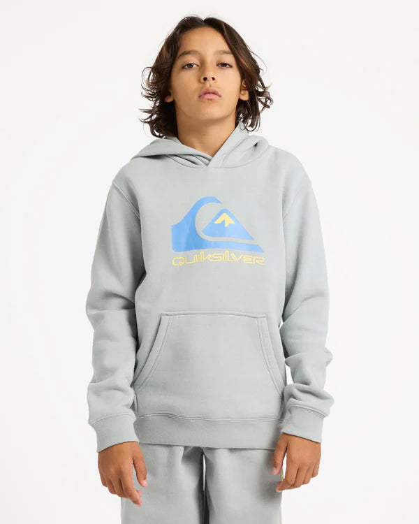QUIKSILVER BOYS COMP LOGO PULLOVER HOODIE KIDS FLEECE SURF HOODIE QUARRY 8-16