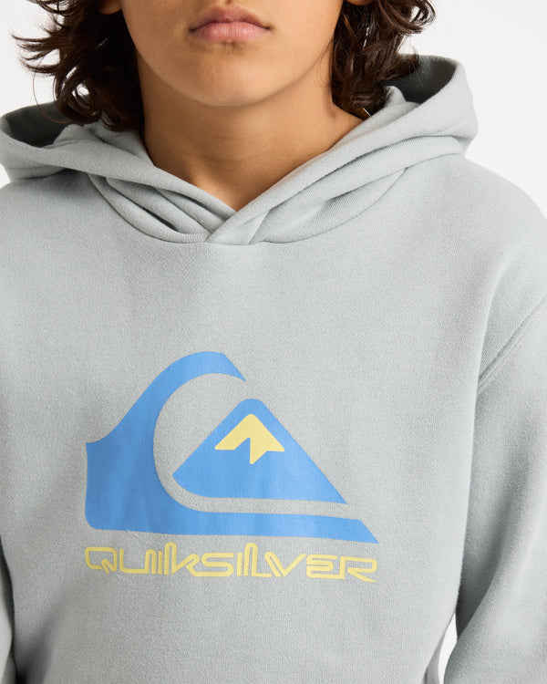 QUIKSILVER BOYS COMP LOGO PULLOVER HOODIE KIDS FLEECE SURF HOODIE QUARRY 8-16